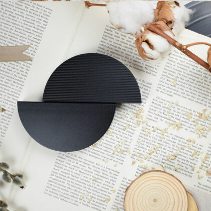 Polukružna ravna ručka crna–srednja